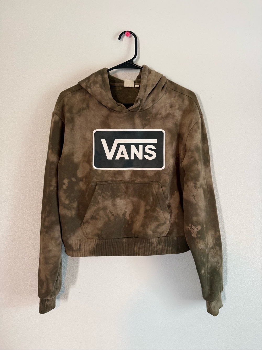 Vans Olive Green/Brown Tie-Dye Logo Hoodie